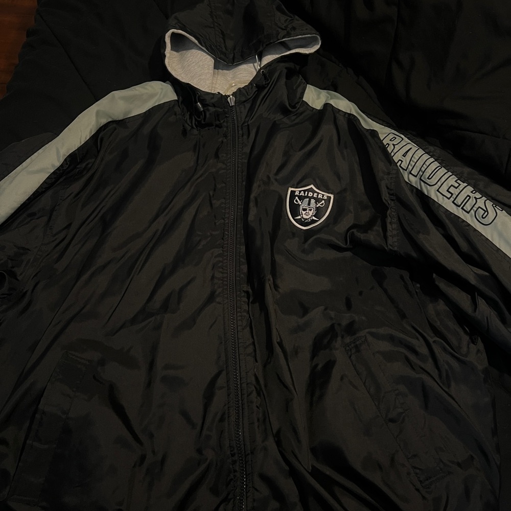 Black Raiders Reversable Hooded Jacket